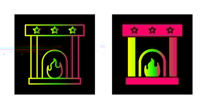 Fireplace Vector Icon