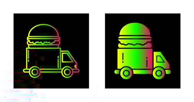 Fast Food Truck Vector Icon