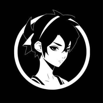Anime - Minimalist and Flat Logo - Vector illustration