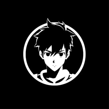 Anime, Minimalist and Simple Silhouette - Vector illustration
