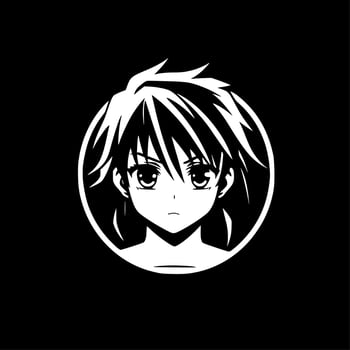 Anime, Minimalist and Simple Silhouette - Vector illustration