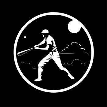 Baseball, Minimalist and Simple Silhouette - Vector illustration