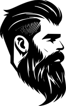 Beard - Minimalist and Flat Logo - Vector illustration