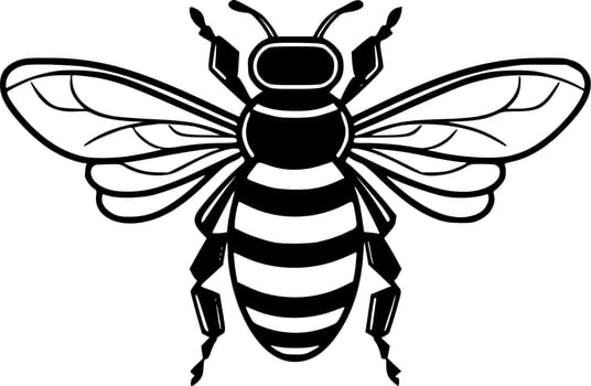 Bee, Minimalist and Simple Silhouette - Vector illustration