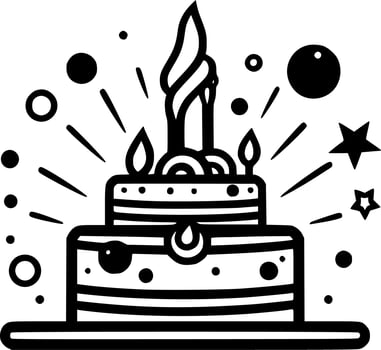 Birthday, Minimalist and Simple Silhouette - Vector illustration