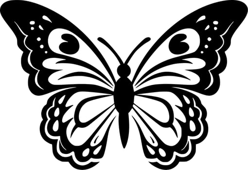 Butterfly, Minimalist and Simple Silhouette - Vector illustration