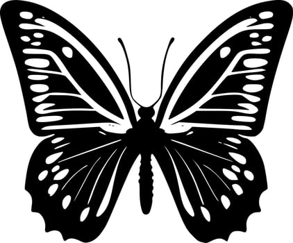 Butterfly, Minimalist and Simple Silhouette - Vector illustration