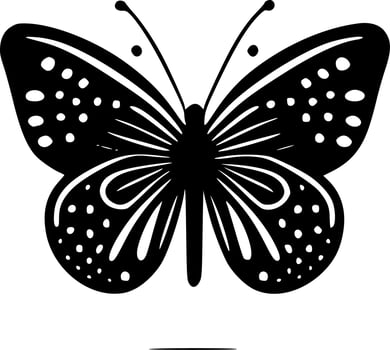 Butterfly, Minimalist and Simple Silhouette - Vector illustration