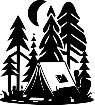 Camping - High Quality Vector Logo - Vector illustration ideal for T-shirt graphic