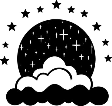 Celestial - Minimalist and Flat Logo - Vector illustration
