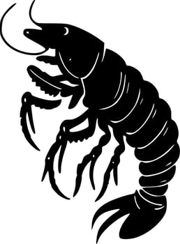 Crawfish - Minimalist and Flat Logo - Vector illustration
