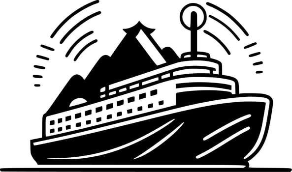 Cruise, Minimalist and Simple Silhouette - Vector illustration