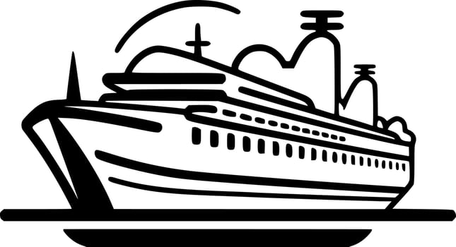 Cruise, Minimalist and Simple Silhouette - Vector illustration