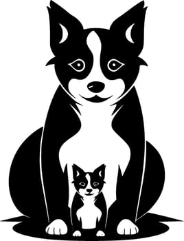 Dog Mom, Minimalist and Simple Silhouette - Vector illustration
