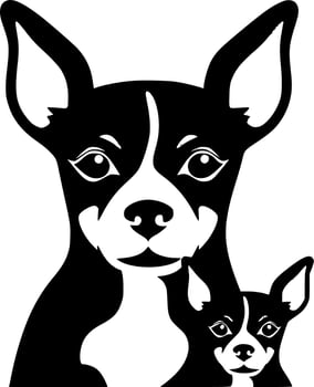 Dog Mom - Minimalist and Flat Logo - Vector illustration