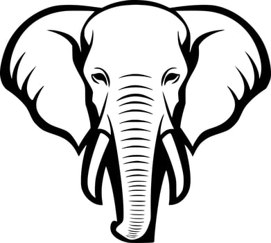 Elephant - Minimalist and Flat Logo - Vector illustration