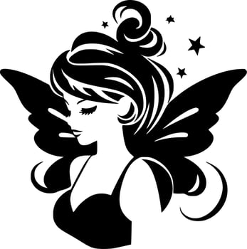 Fairy - Minimalist and Flat Logo - Vector illustration