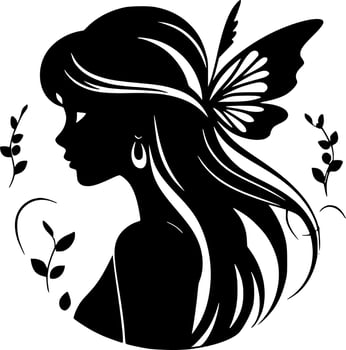 Fairy - Minimalist and Flat Logo - Vector illustration