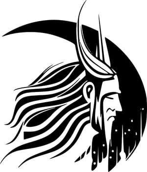 Fantasy, Black and White Vector illustration