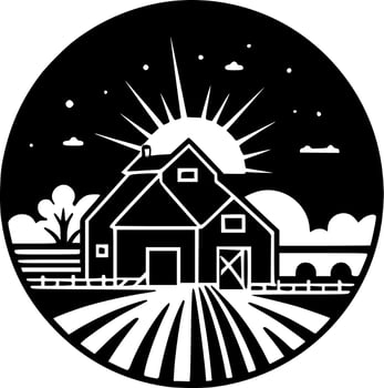 Farm - Minimalist and Flat Logo - Vector illustration