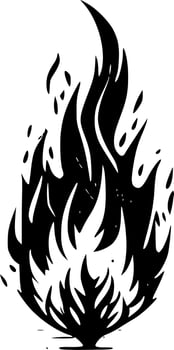 Fire, Minimalist and Simple Silhouette - Vector illustration