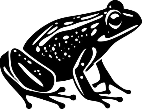 Frog - Black and White Isolated Icon - Vector illustration