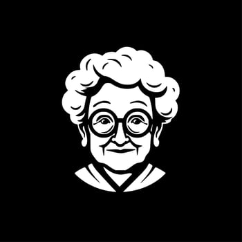Grandma, Minimalist and Simple Silhouette - Vector illustration