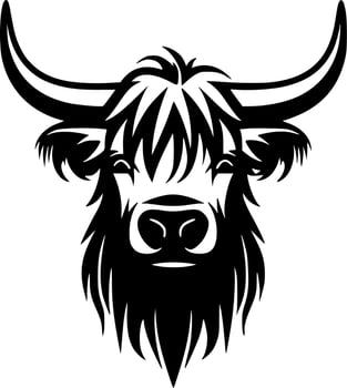 Highland Cow - High Quality Vector Logo - Vector illustration ideal for T-shirt graphic