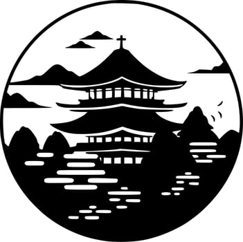 Japan, Minimalist and Simple Silhouette - Vector illustration