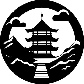 Japan, Minimalist and Simple Silhouette - Vector illustration