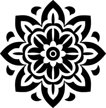 Mandala, Minimalist and Simple Silhouette - Vector illustration