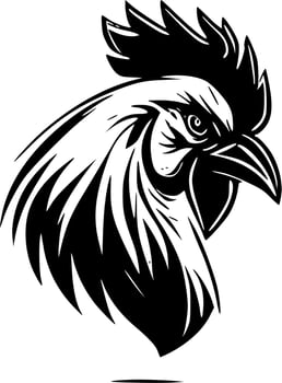 Rooster - Minimalist and Flat Logo - Vector illustration