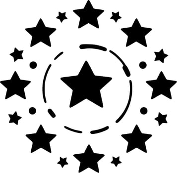 Stars, Minimalist and Simple Silhouette - Vector illustration