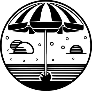 Summer, Black and White Vector illustration
