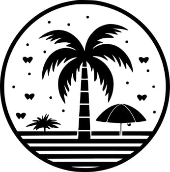 Summer, Minimalist and Simple Silhouette - Vector illustration