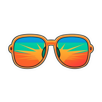 Fashion Retro Colorful Sunglasses Front Side png