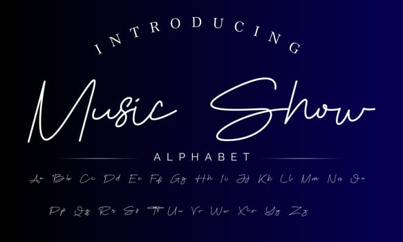 Signature Font Calligraphy Logotype Script Brush Font Type Font lettering handwritten vector