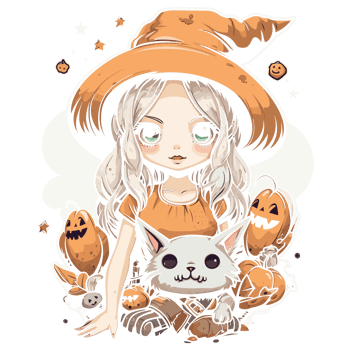 Halloween Baby Witch - png