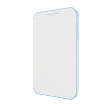 Smartphone, mobile phone 3D white png