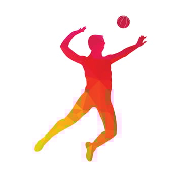 Volleyball Club Logo Badge  Label volley ball logo design template vector