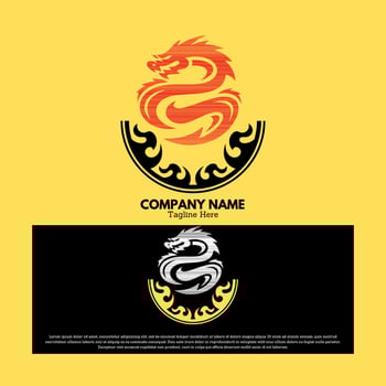 Dragon logo vector design illustration, animal logos concept