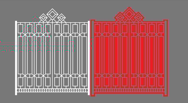 Decorative wall panels set Jali design CNC pattern, laser cutting pattern, router CNCcutting.Jali Laser cut decorative panel set with lace pattern. vector