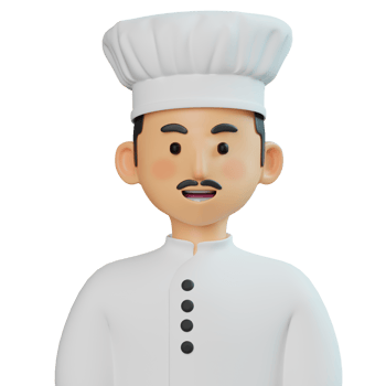 3D Avatar Chef Man Illustration png