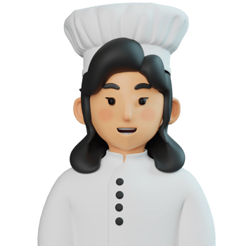3D Avatar Chef Girls Illustration png