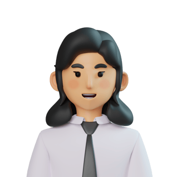 3D Avatar Office Girl Illustration png