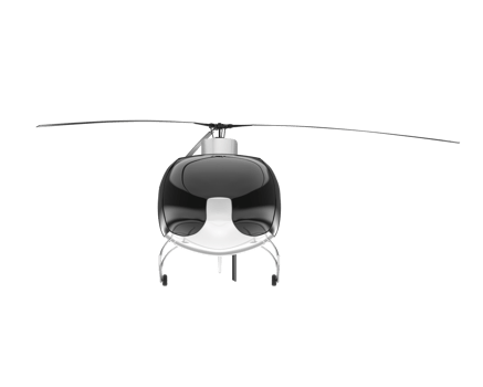 White aircraft isolated on transparent background. 3d rendering - illustration png