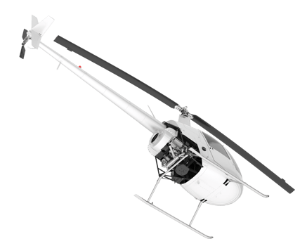 White aircraft isolated on transparent background. 3d rendering - illustration png