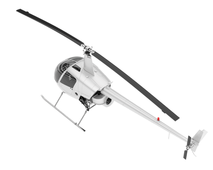 White aircraft isolated on transparent background. 3d rendering - illustration png