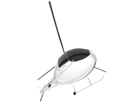 White aircraft isolated on transparent background. 3d rendering - illustration png