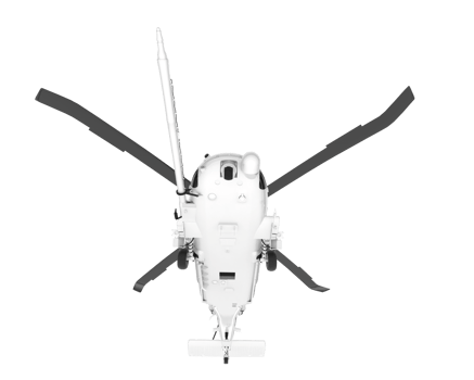 White aircraft isolated on transparent background. 3d rendering - illustration png